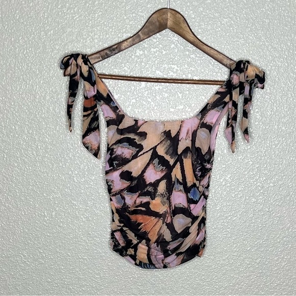 Free People Avenue Print Pink Top Combo - Picture 5 of 12